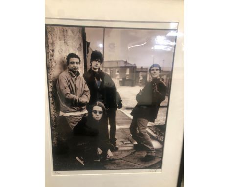 KEVIN WESTENBERG ARR. STONE ROSES SIGNED LIMITED EDITION, BLACK AND WHITE PHOTOGRAPHIC PRINT 6/25. 50x62cm