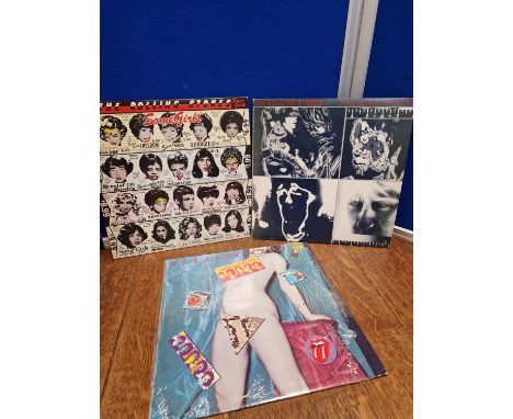 3 X ROLLING STONES LP's - SOME GIRLS, CUN 39108 1st UNCENSORED INNER SLEEVE, RED LETTERING, A-3U/B-3U. EMOTIONAL RESCUE, CUN 