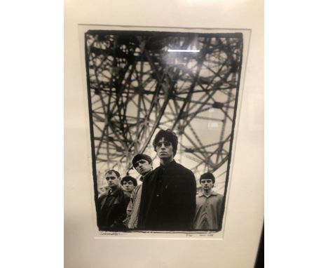 STEVE DOUBLE. ARR. OASIS, JODRELL BANK, FEB 1997, SIGNED LIMITED EDITION BLACK AND WHITE PHOTOGRAPHIC PRINT, 3/50. 47 x 31cms