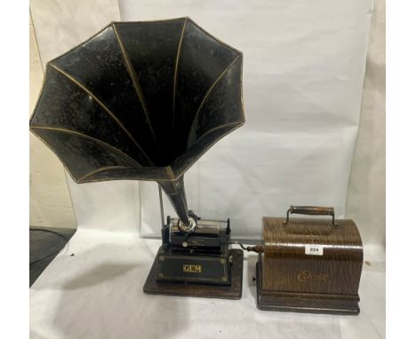 An Edison Gem phonograph, serial number 297481C. c.1906