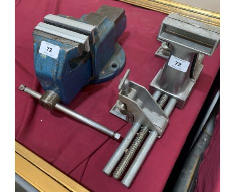 Two bench vices 