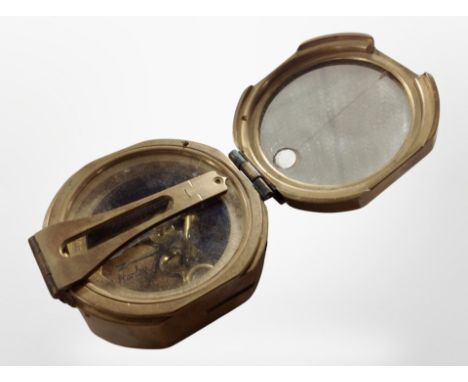 A Stanley and Company brass compass 