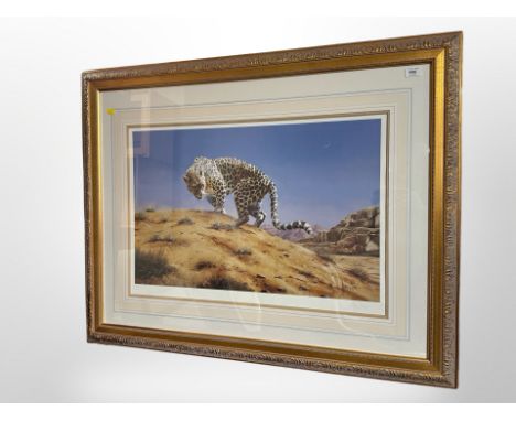 After Duncan Hodge : Cheetah, colour print signed in pencil numbered 386 of 550, 71 cm x 45 cm 