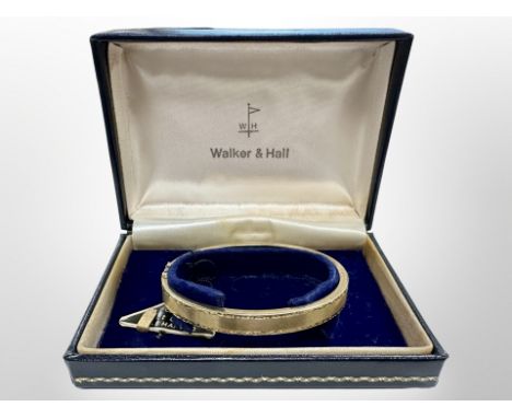 A 9ct yellow gold bangle, 60 mm x 55 mm internal diameter. CONDITION REPORT: 22.5g.