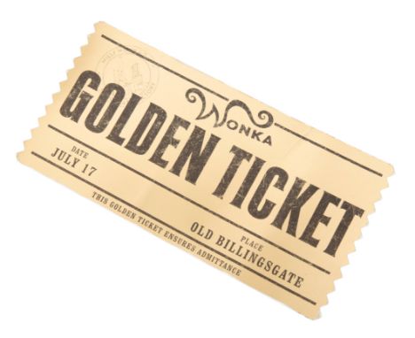 Willy Wonka & The Chocolate Factory Golden Ticket to auction for £12,0 –  The Memorabilia Club