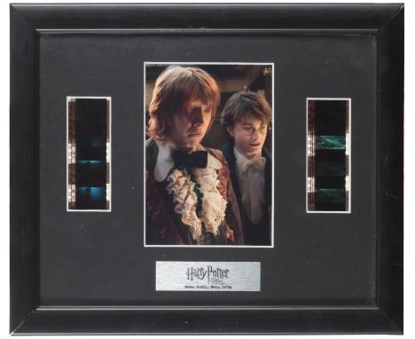 HARRY POTTER: A GOBLET OF FIRE SPECIAL EDITION FILM CELL composed of central colour print and two film strips, 19.5cm x 24cm,