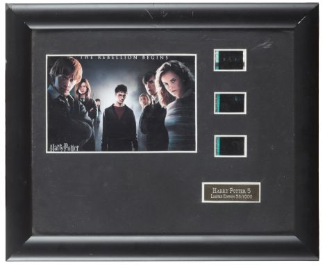 HARRY POTTER: A HARRY POTTER 5 LIMITED EDITION FILM CELL composed of colour print and film strip, 19.5cm x 23.5cm, 56 of 1000