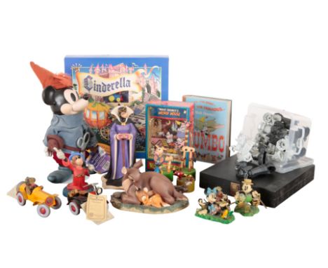 MICKEY MOUSE: 'MAESTRO MICKEY' a musical automaton box, 21cm high, a Mickey Mouse musical figure, 35cm high, a Cinderella pop