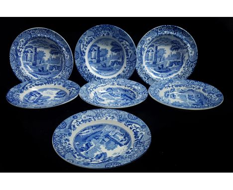 Seven Spode Italian pattern dessert bowls, of small size, 16cm diam (7)