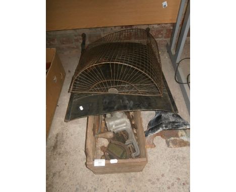 mixed lot inc fire screens, fall pipe head etc
