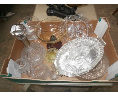 box inc cut glass, trinket bowls, decanter etc