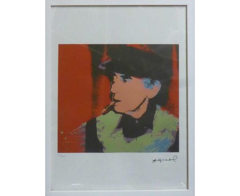 ANDY WARHOL 'Man Ray', lithograph, from Leo Castelli gallery, stamped on reverse, edited by G. Israel on Arches paper, number