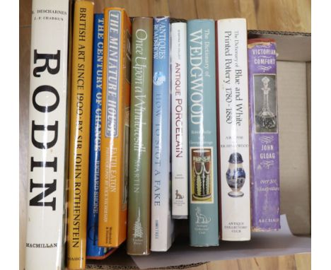 A collection of Art and Antique reference books: Victorian Comfort, John Gloag, A & C Black 1961Dictionary of Blue and White 