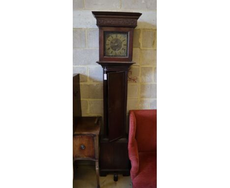 Jonathan Nottle, Oakhampton. An oak cased thirty hour longcase clock, width 52cm, depth 27cm, height 217cm