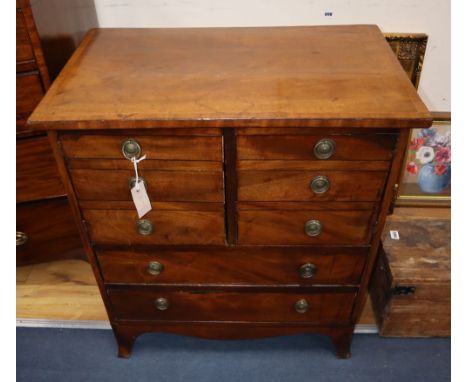 A Regency mahogany commode chest, width 70cm, depth 44cm, height 79cm