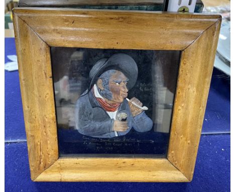 A wax bas-relief portrait of Soloman Grettiman