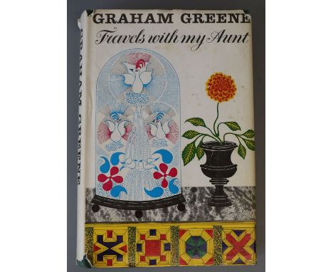 Greene, Graham - Travels with my Aunt, 1st edition, in torn dj, The Bodley Head, London, Sydney and Toronto, London 1969