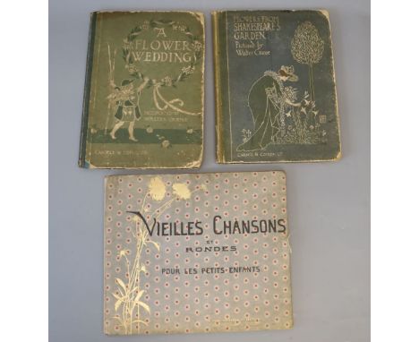 Crane, Walter - A Flower Wedding, Described by Two Wallflowers, 1st edition, qto, original, cloth backed boards, London 1905;