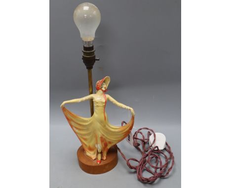 A Wade cellulose figure mounted as a lamp, height 32cm