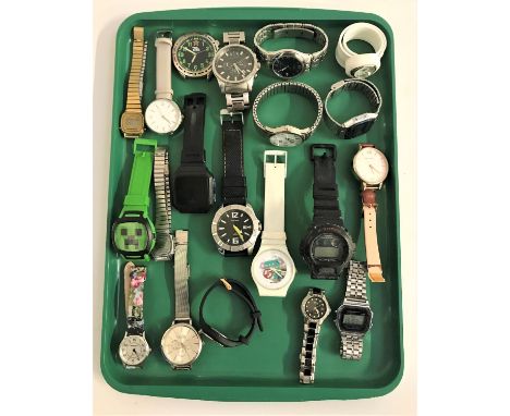 SELECTION OF LADIES AND GENTLEMEN'S WRISTWATCHESincluding Casio, Armani Exchange, Ellesse, Adidas, Sekonda, Swatch, G-Shock a