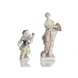 Amorette mit Blume und Allegorie der Malerei