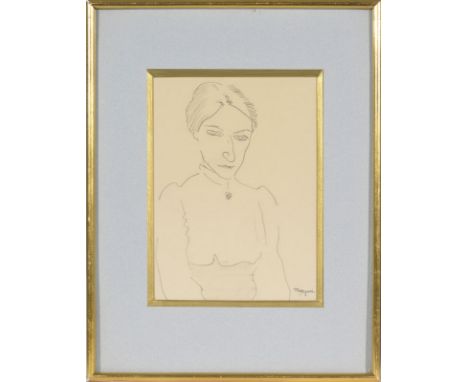 Albert Marquet (1875-1947) Portrait&nbsp de femme crayon sur papier cachet de la signature 25x18 cm 
