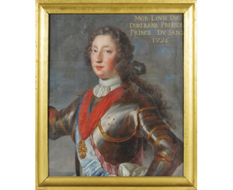 Ecole française (fin XVIIIe - début XIXe s.) &nbsp Mgr.&nbsp Louis Duc d'Orléans Premier Prince du Sang" huile sur toile titr