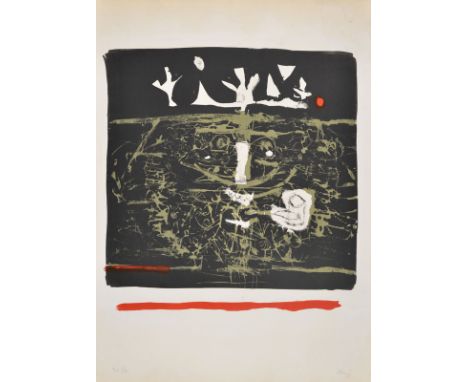 Antoni Clavé (1913-2005) Roi à la pipe lithographie couleur signée au crayon datée (19)60 et numérotée 31/50 51 5x50 cm (moti