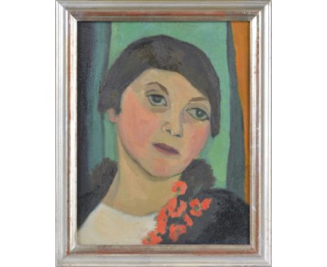 John Graz (1891-1980) attr. à Portrait d'une femme élégante huile sur toile 36 5x28 5 cm