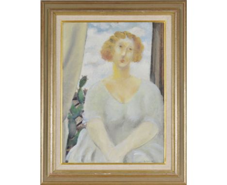 André Julien Prina (1886-1941) Portrait de femme huile sur carton signée cachet de la succession au verso 55x40 5 cm