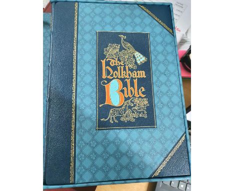 BOOKBINDERS COPY - The Holkam Bible, Folio Society, 2007, limited to 1750 editions, with companion commentary,2 vols., 4to., 
