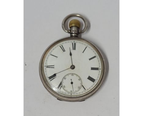 Birmingham 1926 silver hallmarked pocket watch with decorated back 