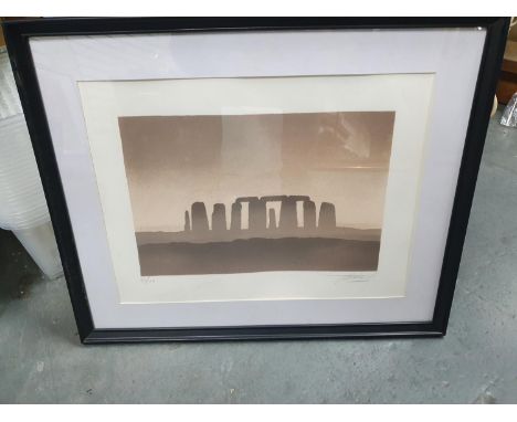 Trevor GRIMSHAW (1947-2001) limited edition (35/50) lithograph in colours "Stonehenge", signed in pencil, framed 