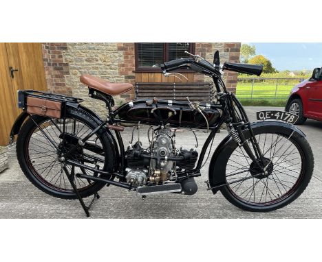 1919 Humber 6 hp Registration number OE 4178 Frame number 3441 Engine number 3379 600 cc air cooled flat twin engine Purchase