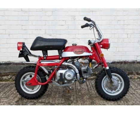 1970 Honda Z50A K2 Monkey Bike Registration Frame number Z50A-295354 Engine number Z50AE-127150 Known as the Mini Trail in th