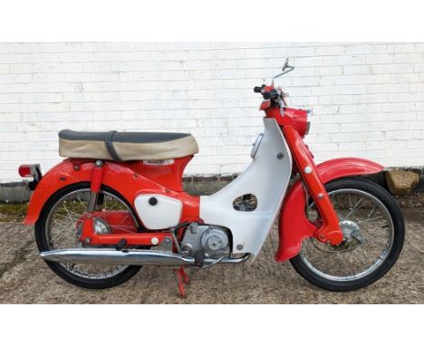 1965 Honda C100Registration numberFrame number C100-R012743Engine number C100E-356967A stunningly good original C100 imported