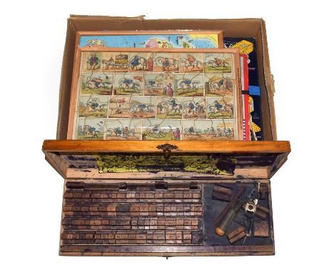 An Early Dissection Puzzle Depicting A Twenty Cell Cartoon Of Jonny Gilpin 14x9'', 36x23cm (some small parts missing) togethe