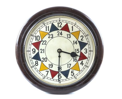 WWII Royal Observer Corps sector clock, the chain driven single fusee movement by Elliott Ltd, No. 18782, dated 1941, the bac