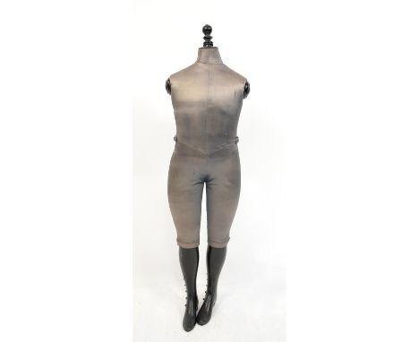 Antique French Stockman child mannequin, with its original wooden boots, c1880  1900, 100cm high