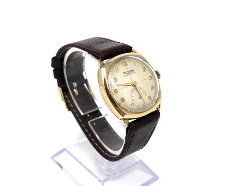 A gent's 9ct gold Rotary SuperSports manual wind wristwatch 