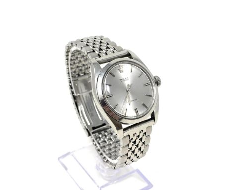 A gent's stainless steel Rolex Oyster Precision wristwatch, ref. 6426, circa 1972, seventeen jewel manual wind calibre 1225 m