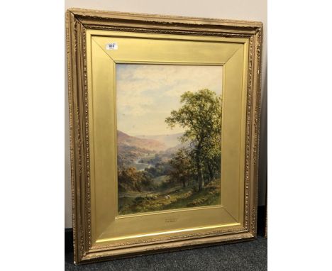 R. A . K Marshall : A Welsh Valley, a watercolour, signed, 40 x 52 cm, framed. 