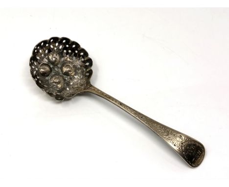 A Georgian silver sifting ladle, 35.9g.