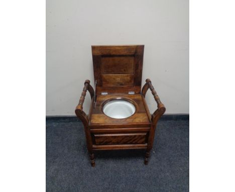 A beech commode and a Past Times gent's valet stand 