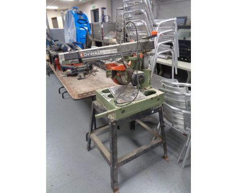 A Dewalt Powershop circular saw, model DW1501 on stand.  