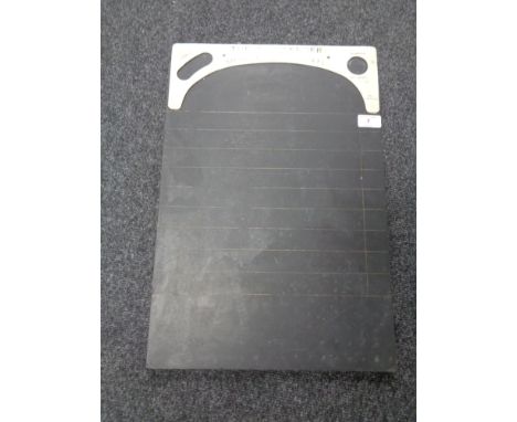 A vintage slate Shove - Ha'penny slate 'The Challenger', 36 cm x 53 cm.
