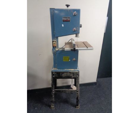A Clarke Woodworker band saw on stand.  