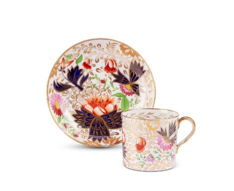 A small group of 18th/19th century English porcelain teawares
An English porcelain cup and saucer, the saucer 14cm diameter, 