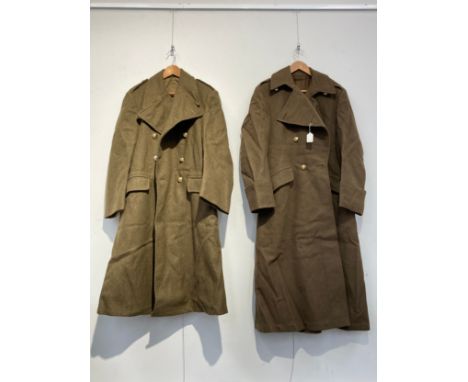 Two Elizabeth II British Army officer's great coats 
