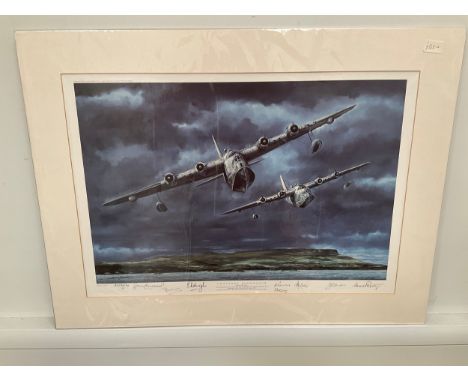 A Michael Rondot limited edition print ‘Constant Endeavour’, depicting Short Sunderlands, artist’s proof 8/100, multiple sign